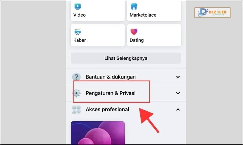Chọn Pengaturan & Privasi