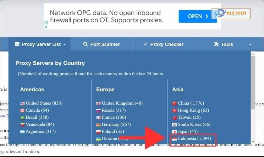 Cài đặt tiện ích GeoProxy