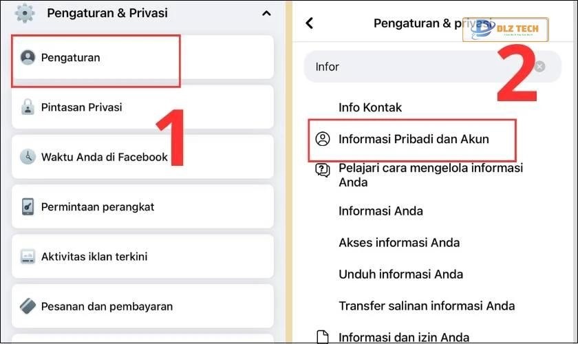 Chọn mục Pengaturan