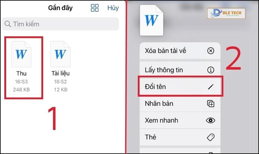 Cách đổi tên file Word trên điện thoại