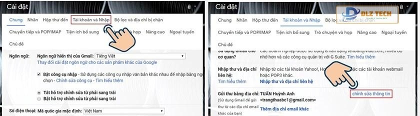 Thao tác ở trình duyệt web