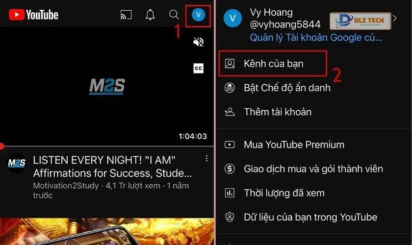 Hướng dẫn đổi tên kênh YouTube trên điện thoại
