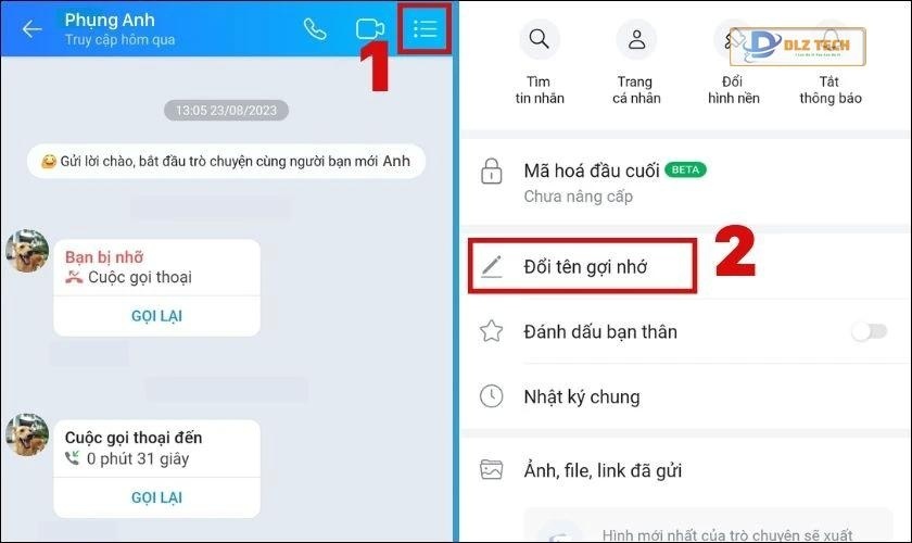 Đổi tên hiển thị bạn bè Zalo bằng cách đổi tên gợi nhớ