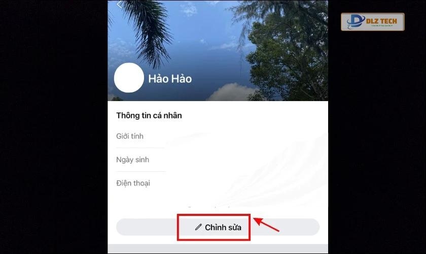 Nhấn vào mục Chỉnh sửa như hình