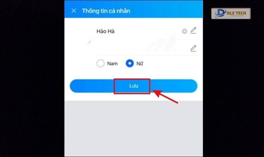 Nhấn Lưu tên mới