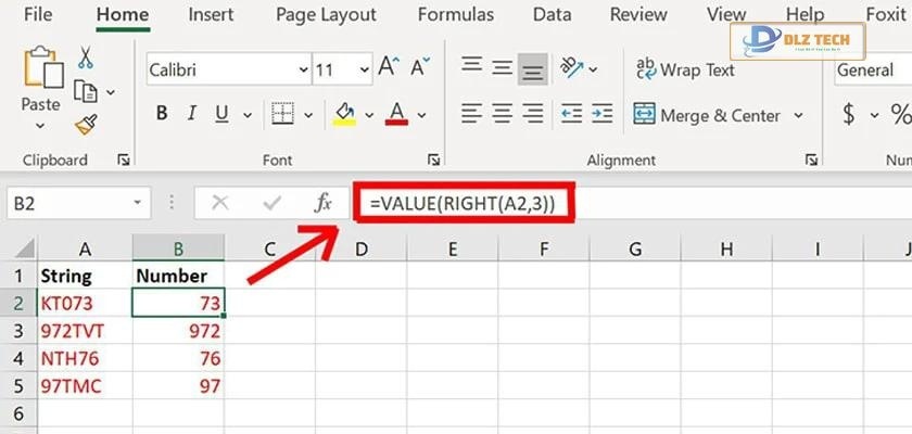 Cú pháp hàm VALUE