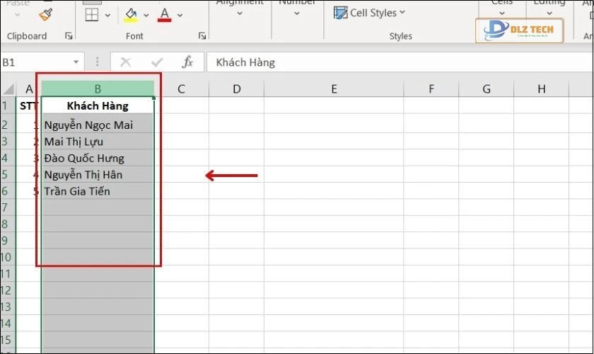 Sử dụng hộp thoại Format Cells để gạch ngang chữ trong Excel 