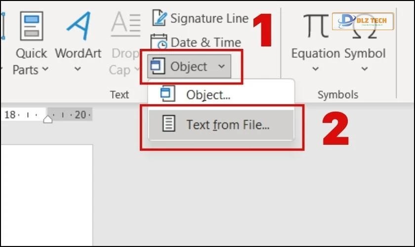 Chọn vào mục Object