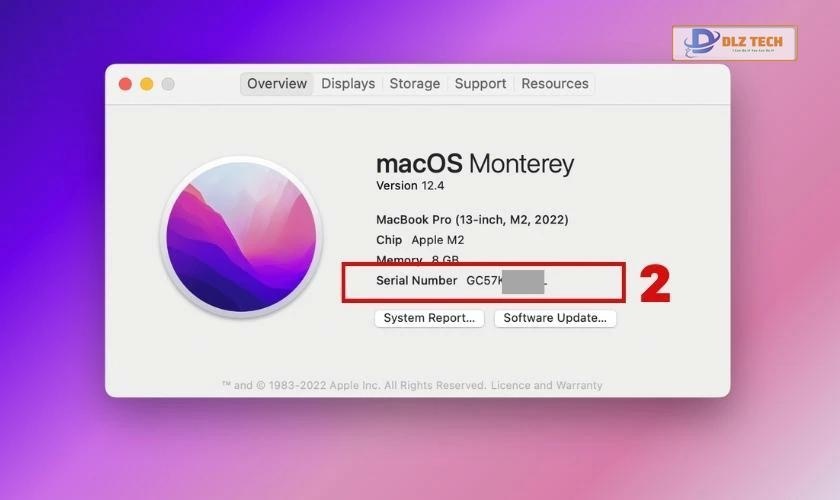 Check số serial Macbook 