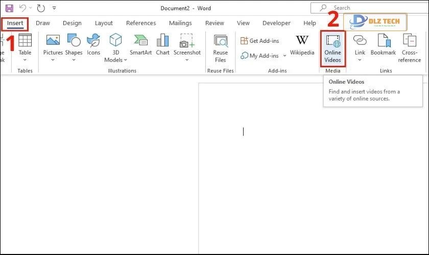 cách chèn video youtube vào word
