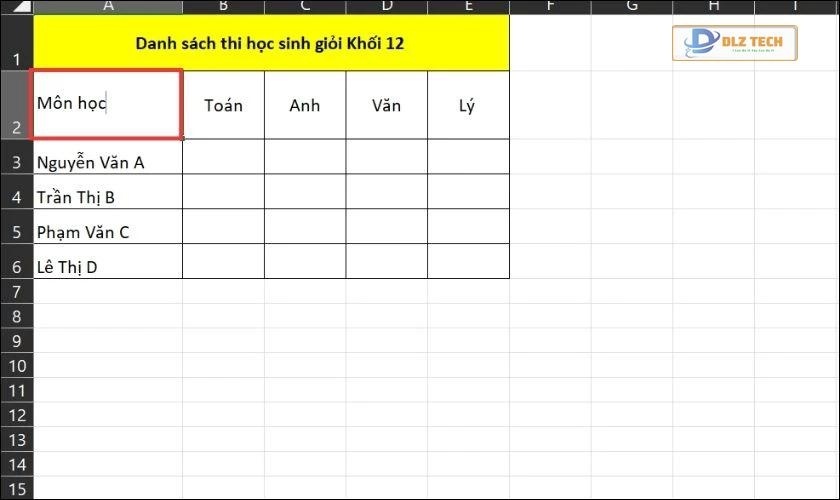 Nhập nội dung vào các phần bị gạch chéo