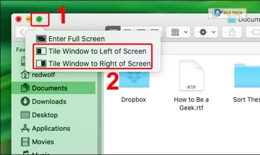 Chia cửa sổ làm việc thành nhiều phần trên Macbook 