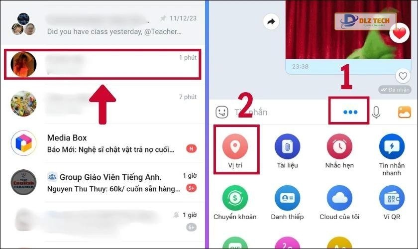 Cách chia sẻ vị trí của mình qua Zalo trên iPhone