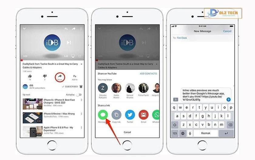 Cách chia sẻ video Youtube lên Facebook Messenger bằng điện thoại