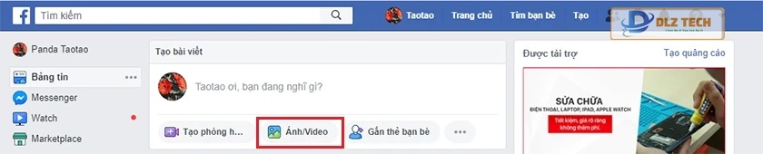 Chọn file video đã tải về