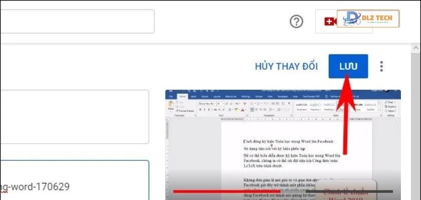 Lưu cài đặt phân đoạn video YouTube