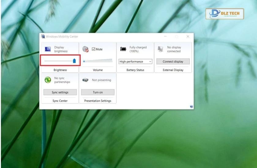 Chọn Mobility Center
