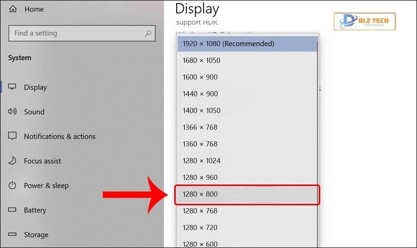 Lựa chọn Độ phân giải phù hợp với màn hình máy tính