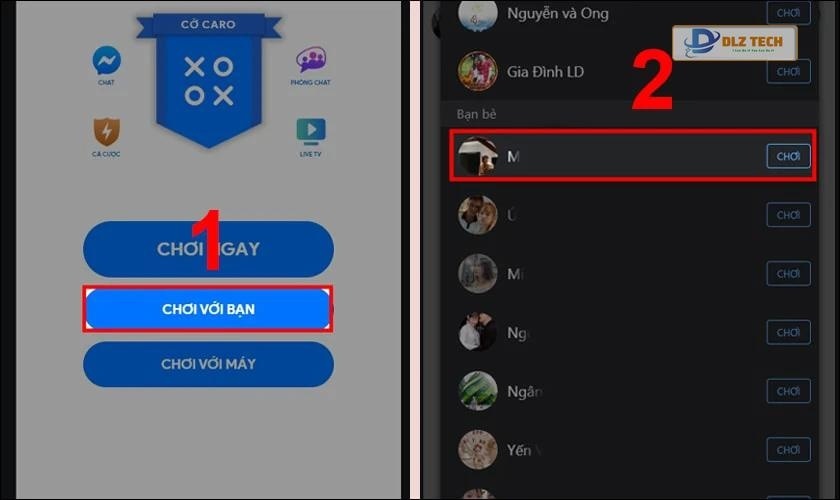 Chơi với bạn và mời bạn bè