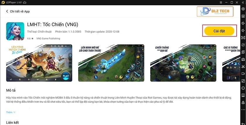 Chơi game Liên Minh Tốc Chiến trên LD Player