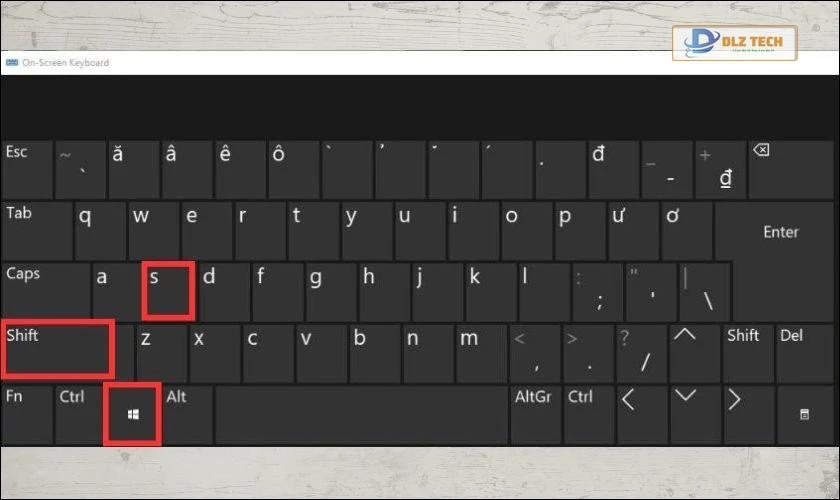 Cách chụp màn hình laptop bằng tổ hợp phím Windows + Shift + S 