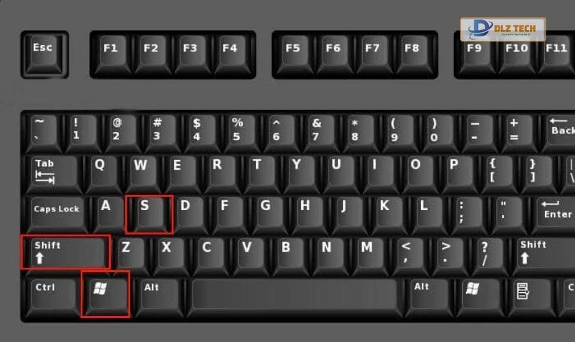 sử dụng tổ hợp phím window + Shift + S