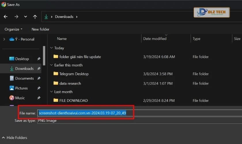 Cách lưu ảnh vừa chụp màn hình laptop Dell win 10, 11