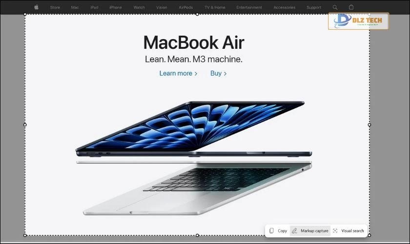 Khoanh vùng phần ảnh cần chụp màn hình