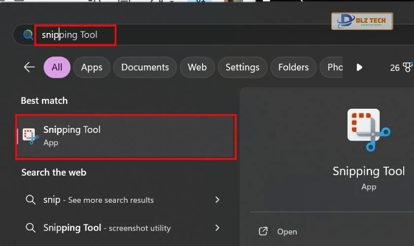 Phần mềm chụp màn hình Snipping Tool