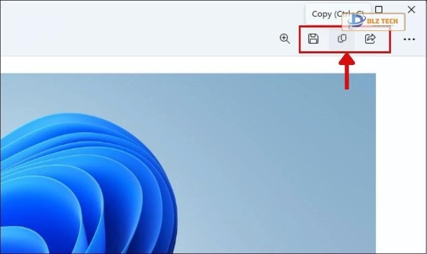 Chọn biểu tượng như hình minh họa để lưu và chia sẻ