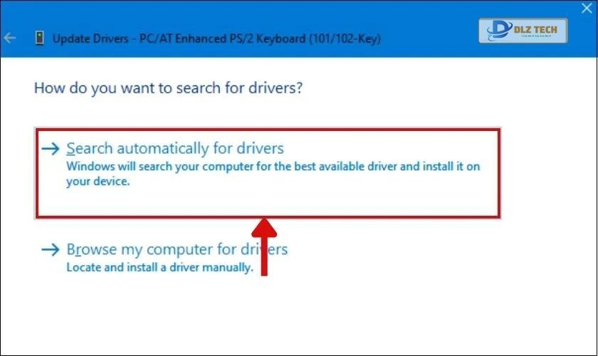 Chọn Search automatically for drivers