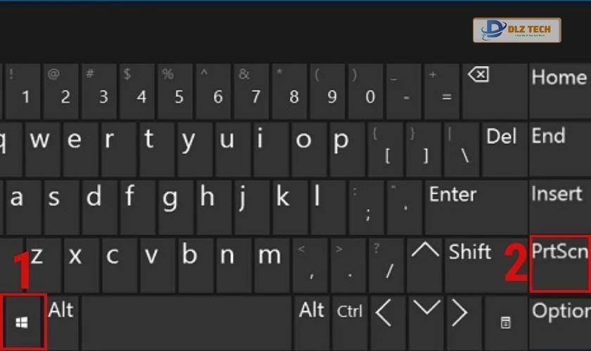 Sử dụng tổ hợp phím Win + Prtsc