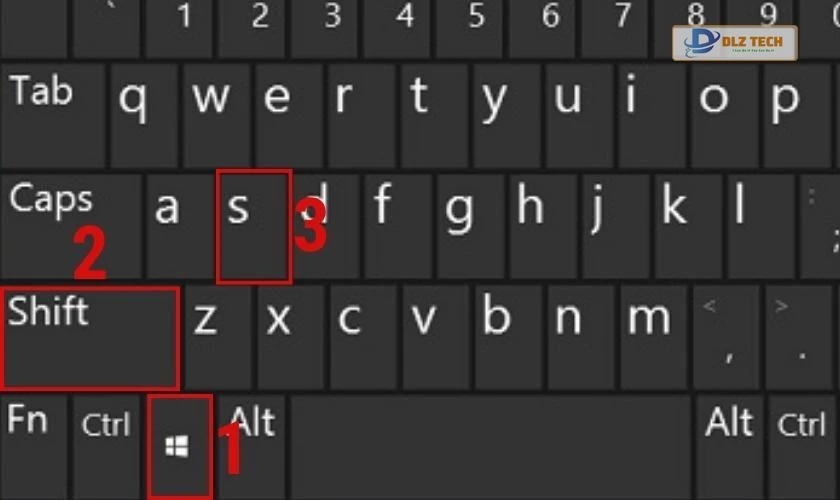 Sử dụng tổ hợp phím Windows + Shift + S