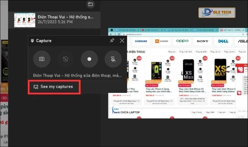 Ảnh màn hình sau khi chụp bằng Game Bar