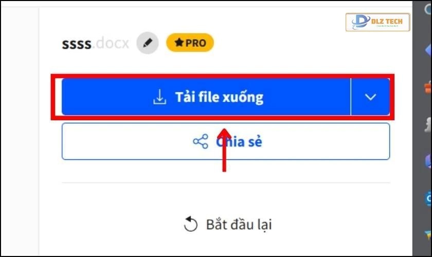 Tải file sau khi chuyển đổi