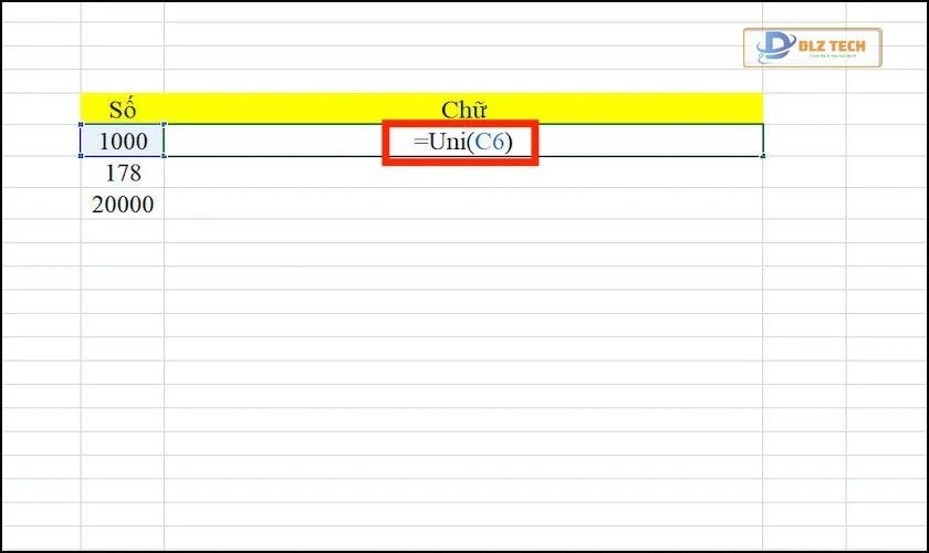 Sử dụng hàm chuyển đổi trong Excel