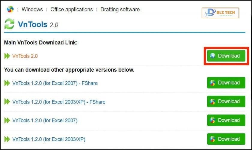 Tải phần mềm Vntools