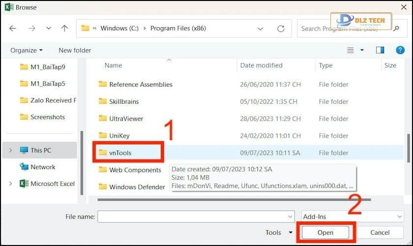 Chọn Ufunctions và nhấn OK