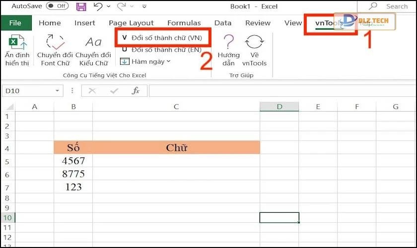Chọn hàm đổi số thành chữ