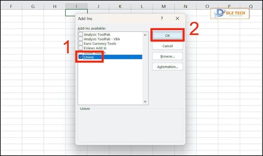 Đánh dấu và nhấn OK