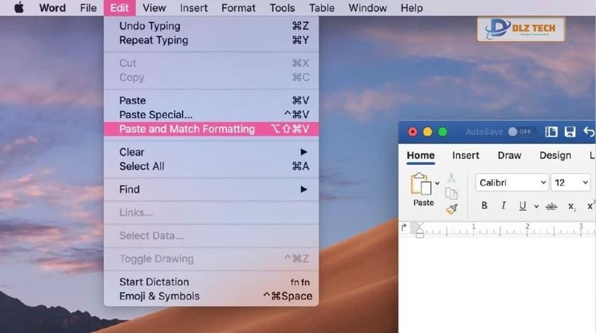 Cách copy trên MacBook không lưu định dạng