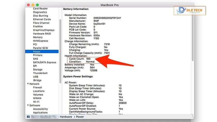 Kiểm tra tình trạng pin Macbook