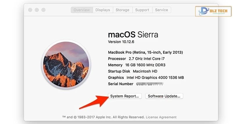 Thông tin cấu hình Macbook