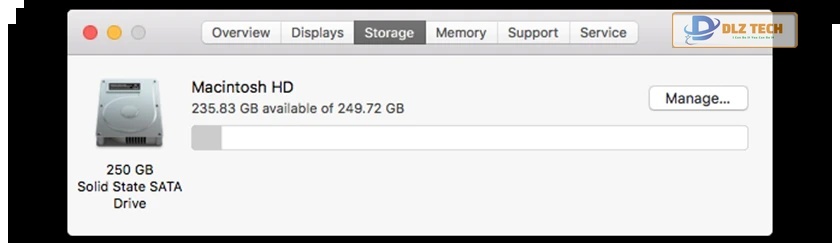 Kiểm tra dung lượng ổ cứng Macbook