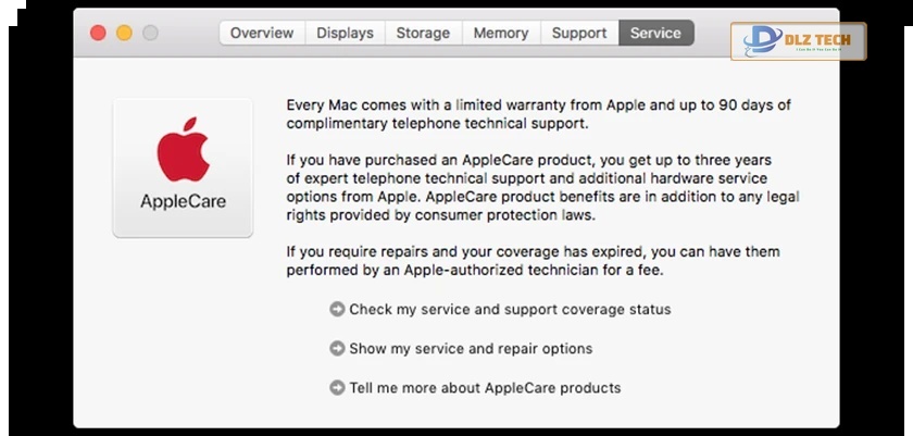 Kiểm tra bảo hành Macbook
