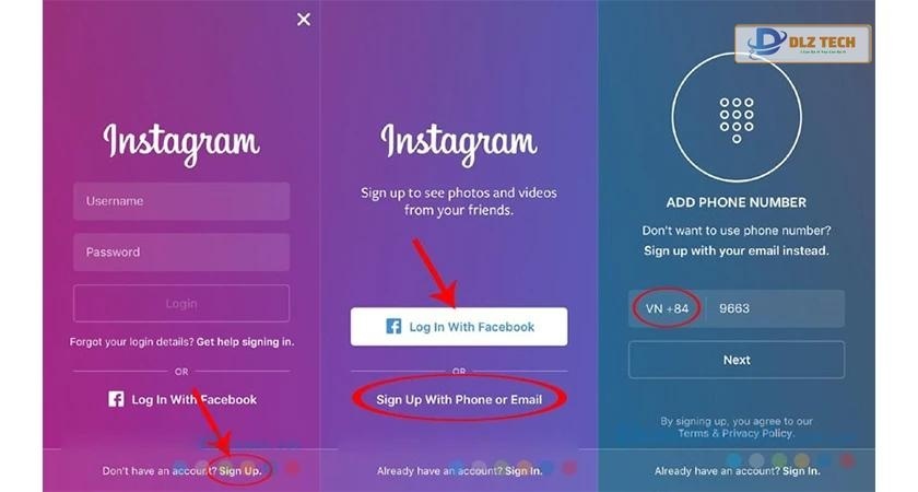 Cách đăng ký Instagram bằng số điện thoại
