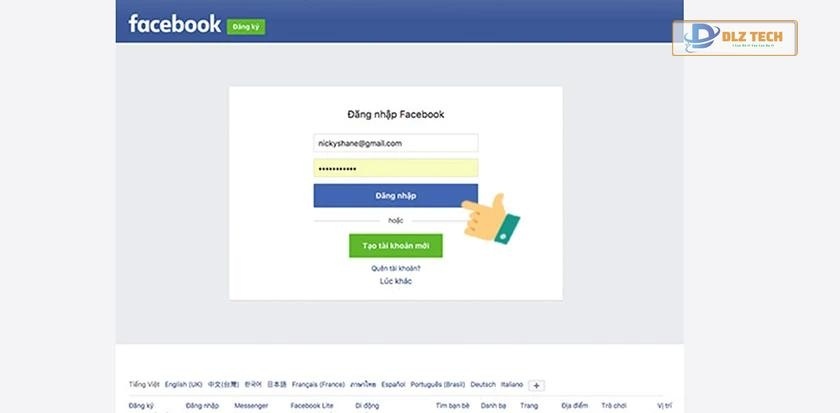 Đăng ký - Tạo tài khoản Zalo bằng Facebook