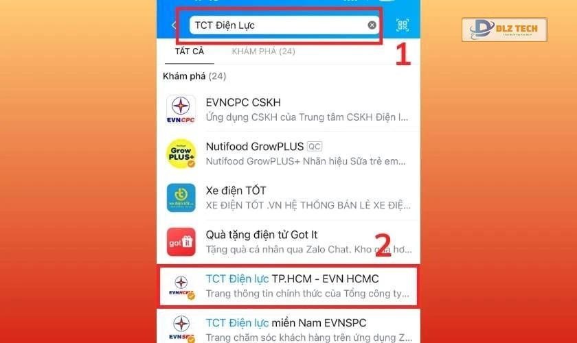 Cách đăng ký nhận thông báo tiền điện qua Zalo đơn giản