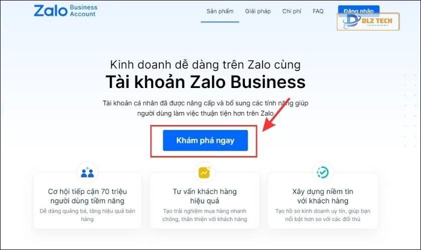 Đăng ký Zalo Business trên máy tính
