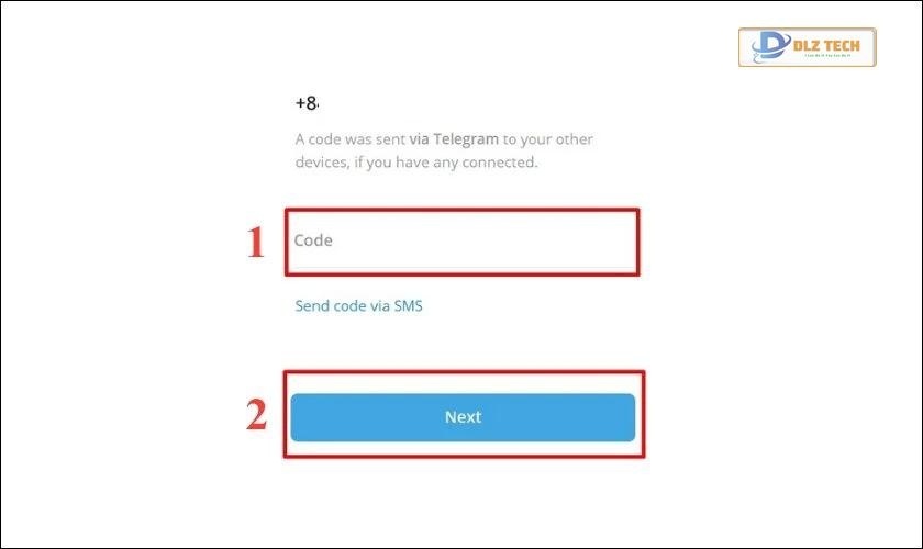 Nhấn Next để hoàn tất đăng nhập trên Telegram